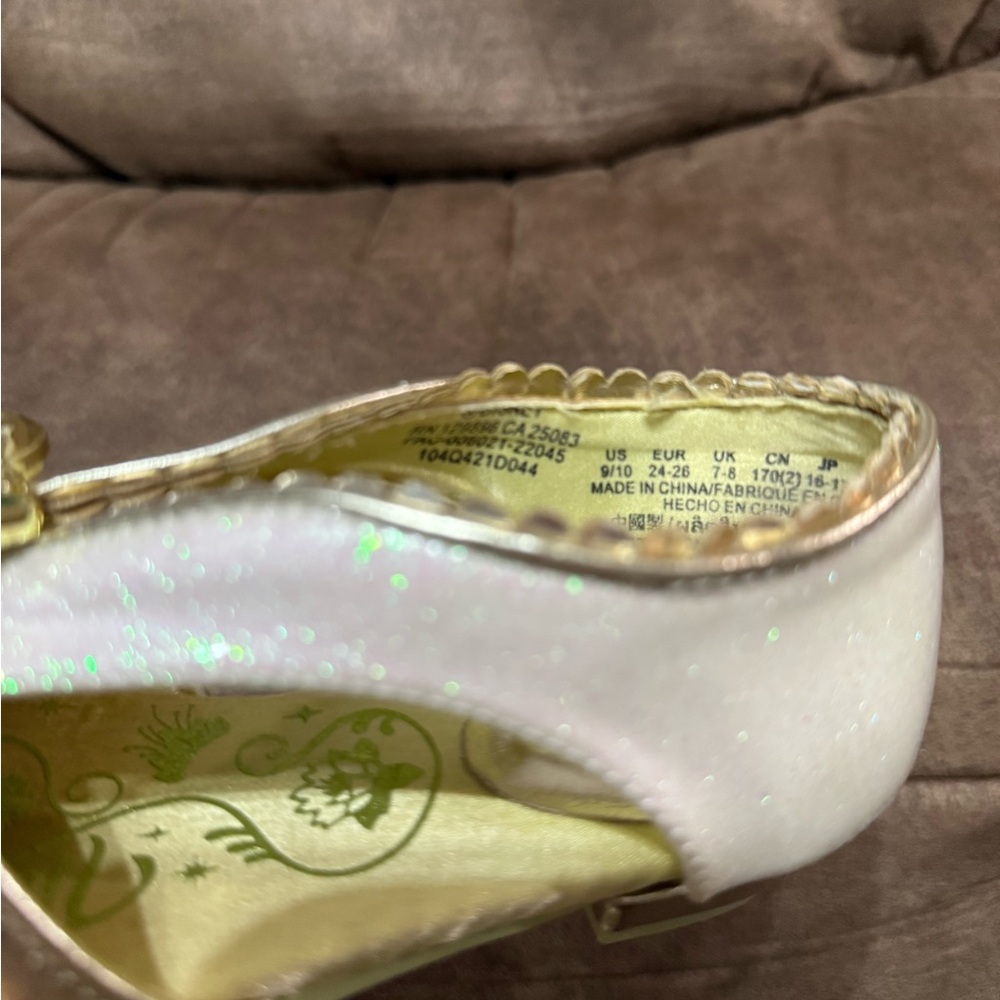 Disney White Glitter Kids Dress Shoes